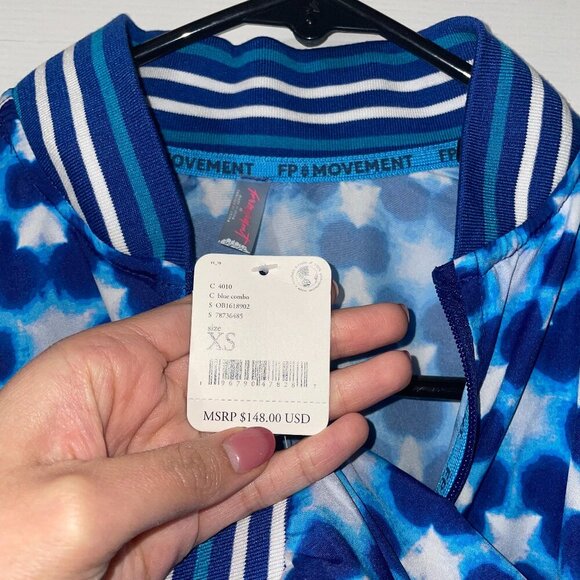 NWT Free People Movement Top Seed Printed Tennis Jacket - Picture 7 of 8